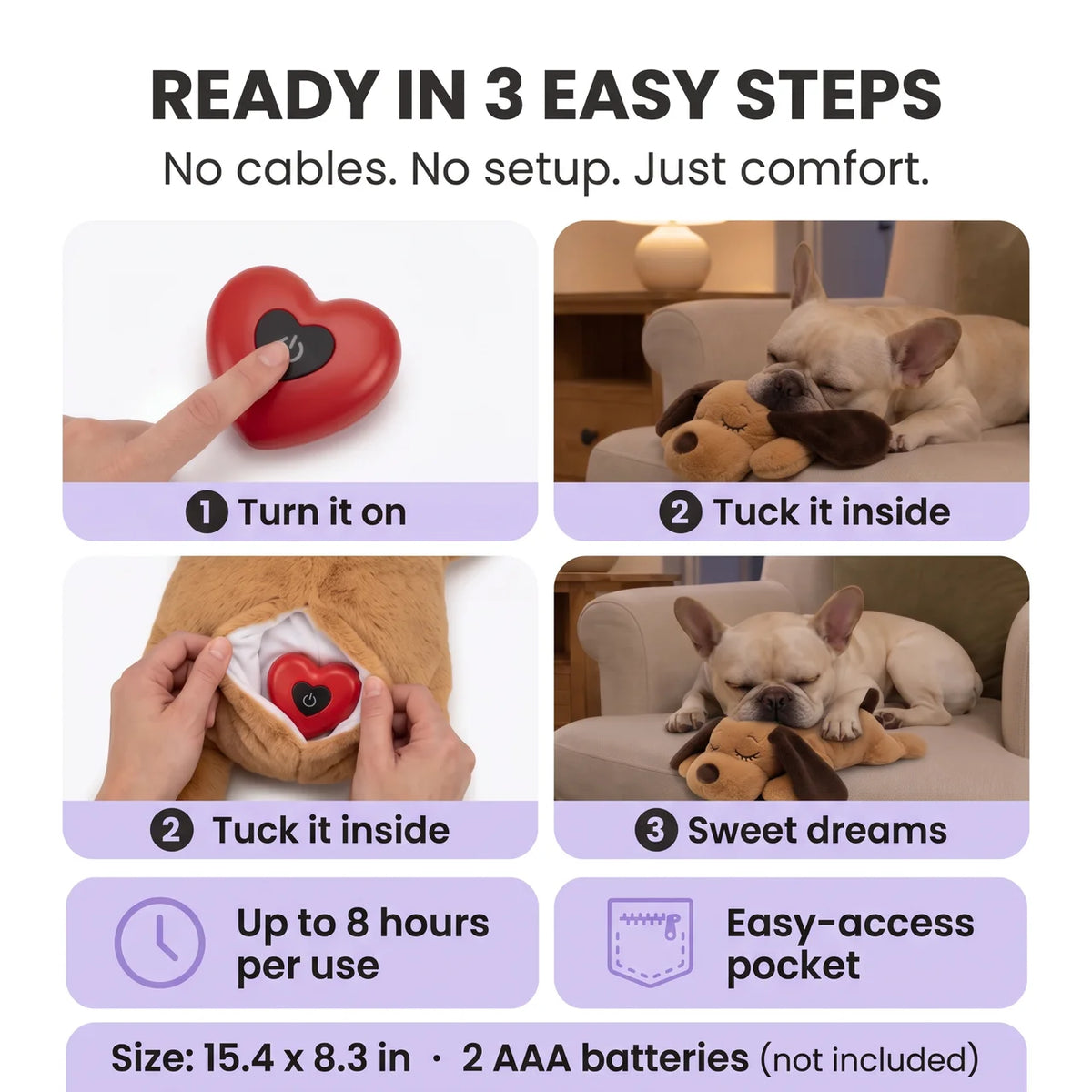 Heartbeat Pup – Your Dog's Bedtime Buddy